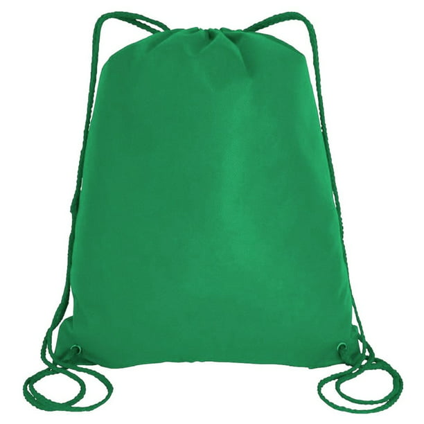 Drawstring Bags Customized Packers Team Logo Polyester Backpack Cinch Sacks String Portable for School Outdoor Sports & Storage Travel Yoga Gym 
